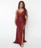 Plus Size 1930s Style Burgundy Sequin Bombshell Gown sold by Unique Vintage