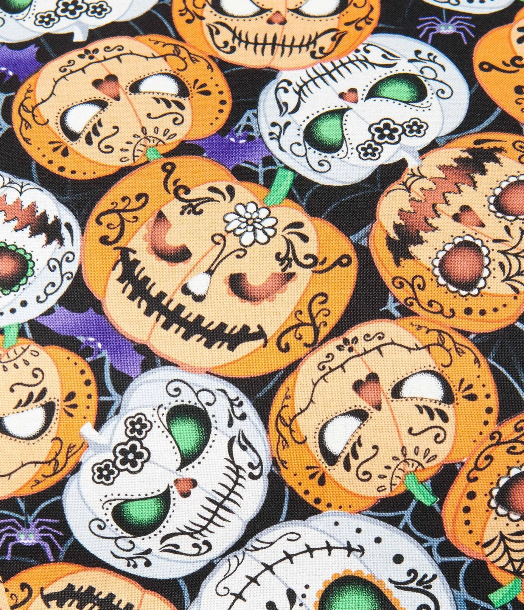 Retrolicious Black & Spooky Pumpkins Flare Dress sold by Unique Vintage product image thumbnail 2