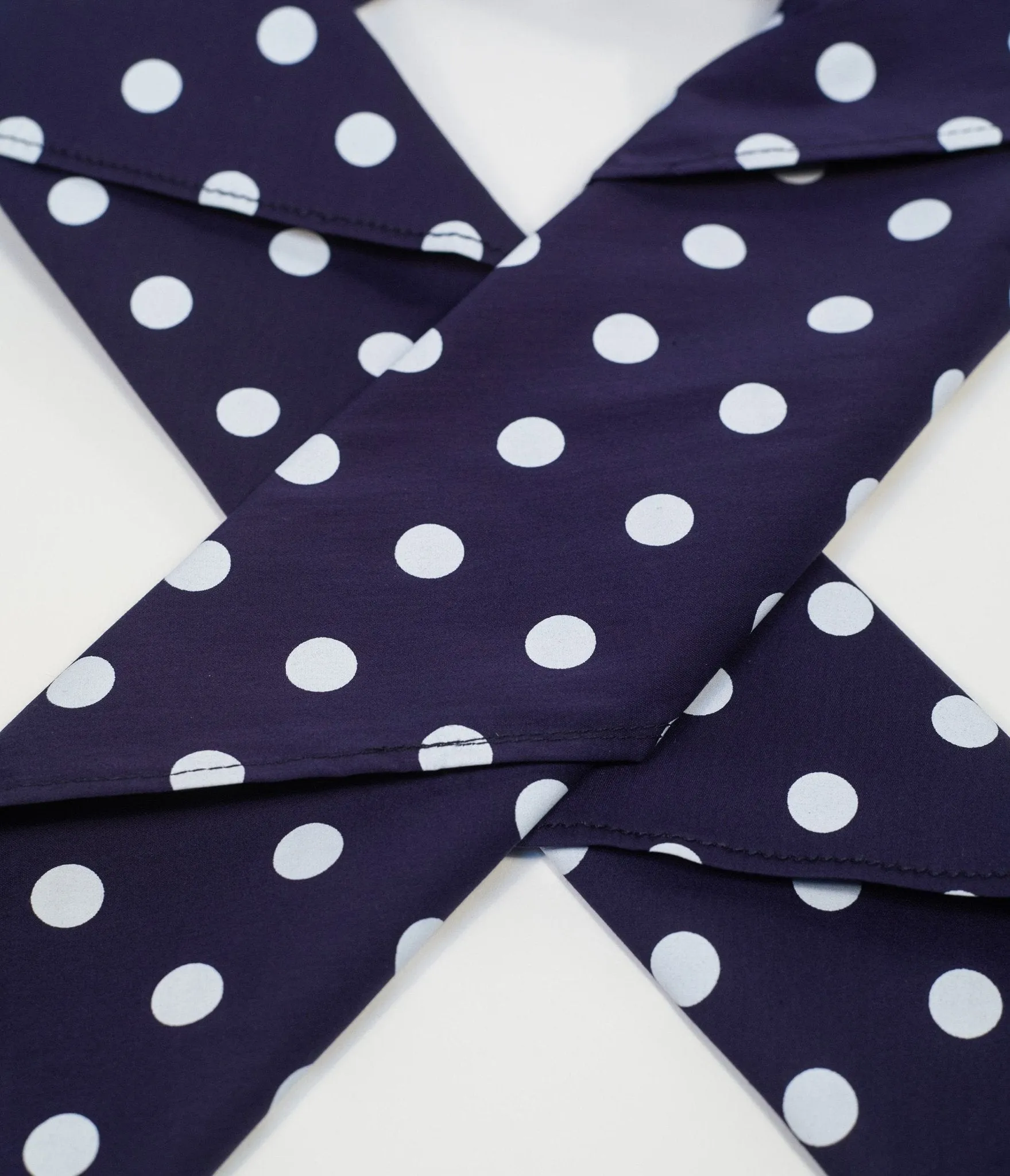 Unique Vintage Navy & White Dots Hair Scarf sold by Unique Vintage product image thumbnail 3