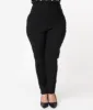 Unique Vintage Plus Size 1950s Black High Waist Rizzo Cigarette Pants sold by Unique Vintage