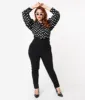 Unique Vintage Plus Size 1950s Black High Waist Rizzo Cigarette Pants sold by Unique Vintage