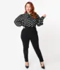 Unique Vintage Plus Size 1950s Black High Waist Rizzo Cigarette Pants sold by Unique Vintage