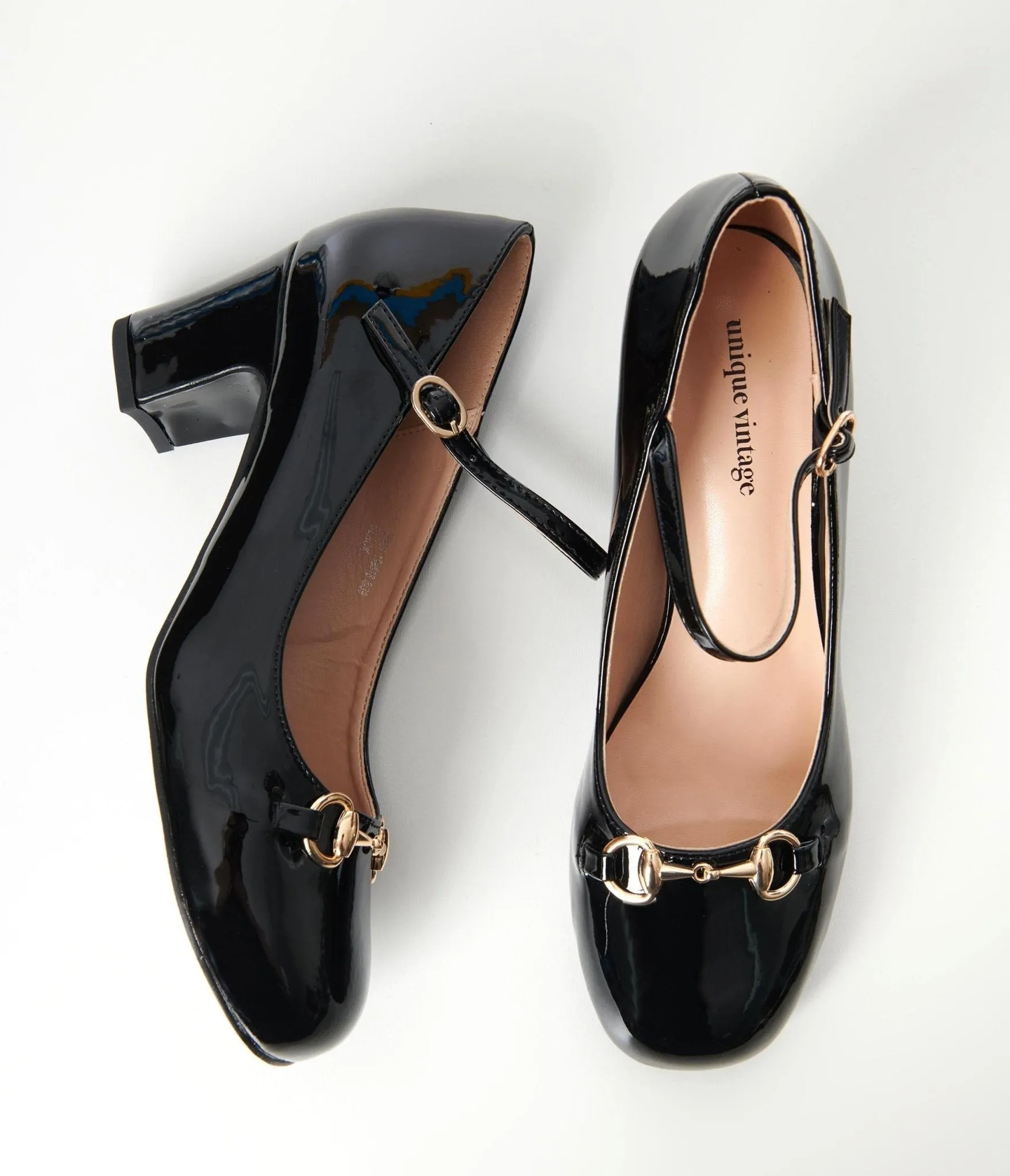 Unique Vintage Black Patent Leatherette Mary Jane Heels sold by Unique Vintage product image thumbnail 5