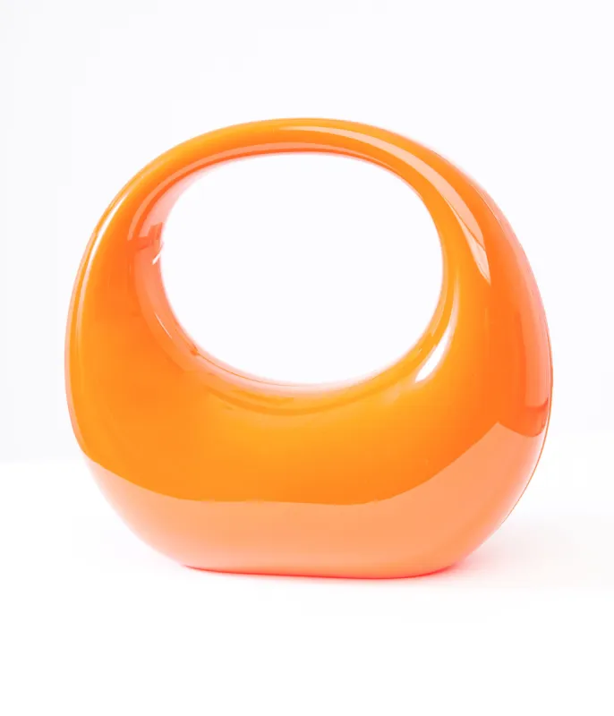 1960s Orange Acrylic Trave Evening Bag sold by Unique Vintage