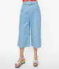 Unique Vintage 1940s Light Blue Denim Ginger Capri Pants sold by Unique Vintage