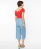 Unique Vintage 1940s Light Blue Denim Ginger Capri Pants sold by Unique Vintage