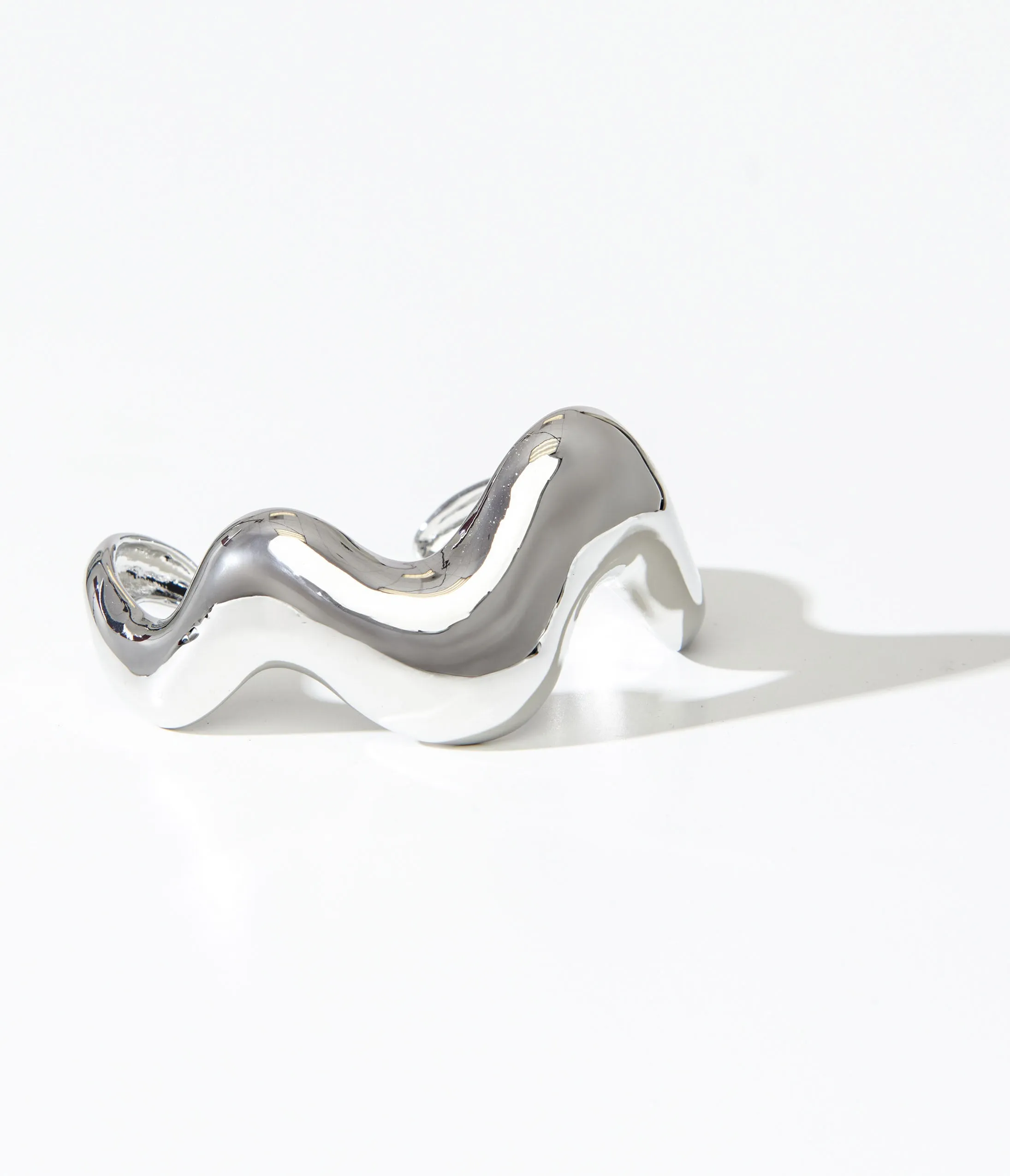 1960s Silver Wavy Bracelet sold by Unique Vintage product image thumbnail 3