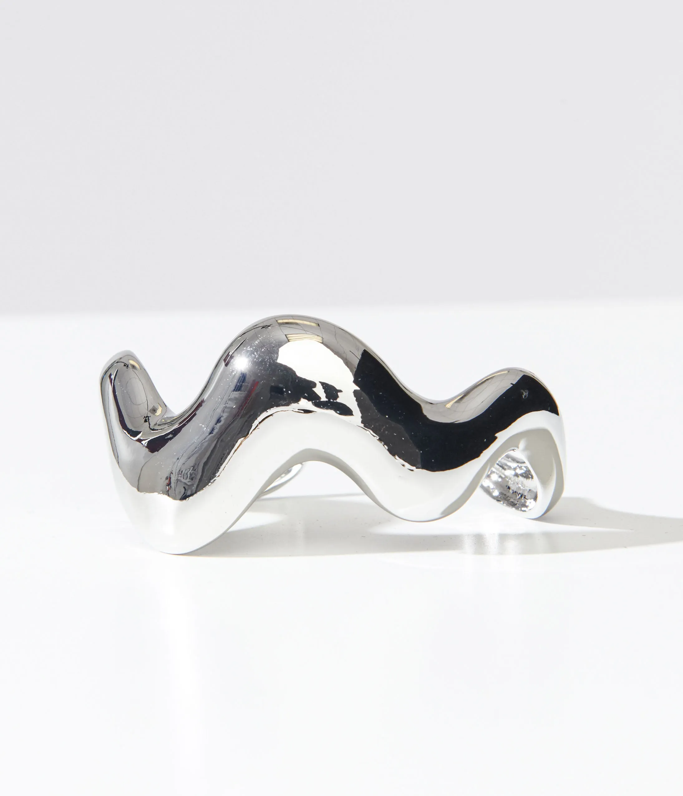 1960s Silver Wavy Bracelet sold by Unique Vintage