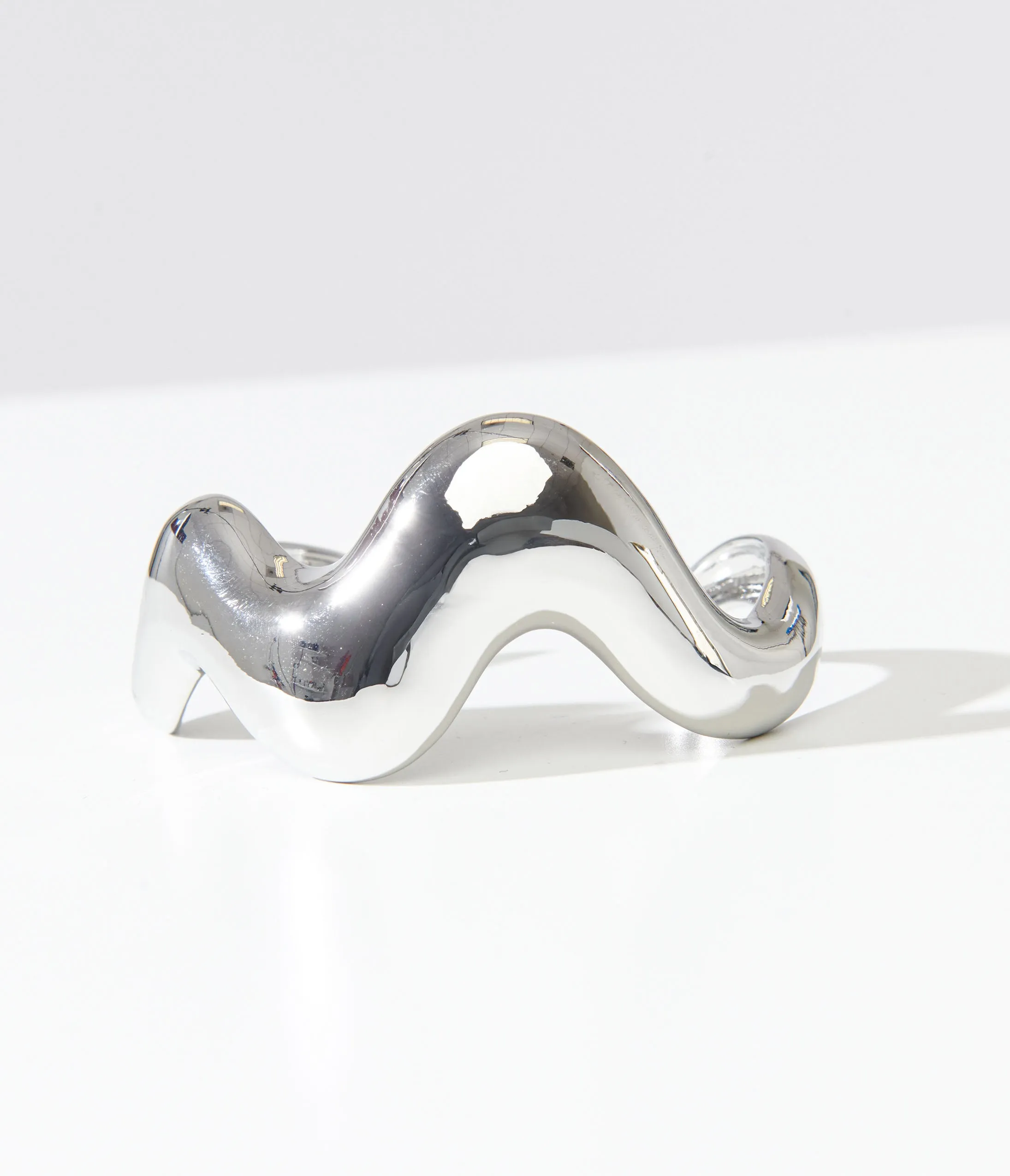 1960s Silver Wavy Bracelet sold by Unique Vintage product image thumbnail 2