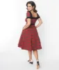 Unique Vintage Red Tartan Plaid Swing Dress sold by Unique Vintage