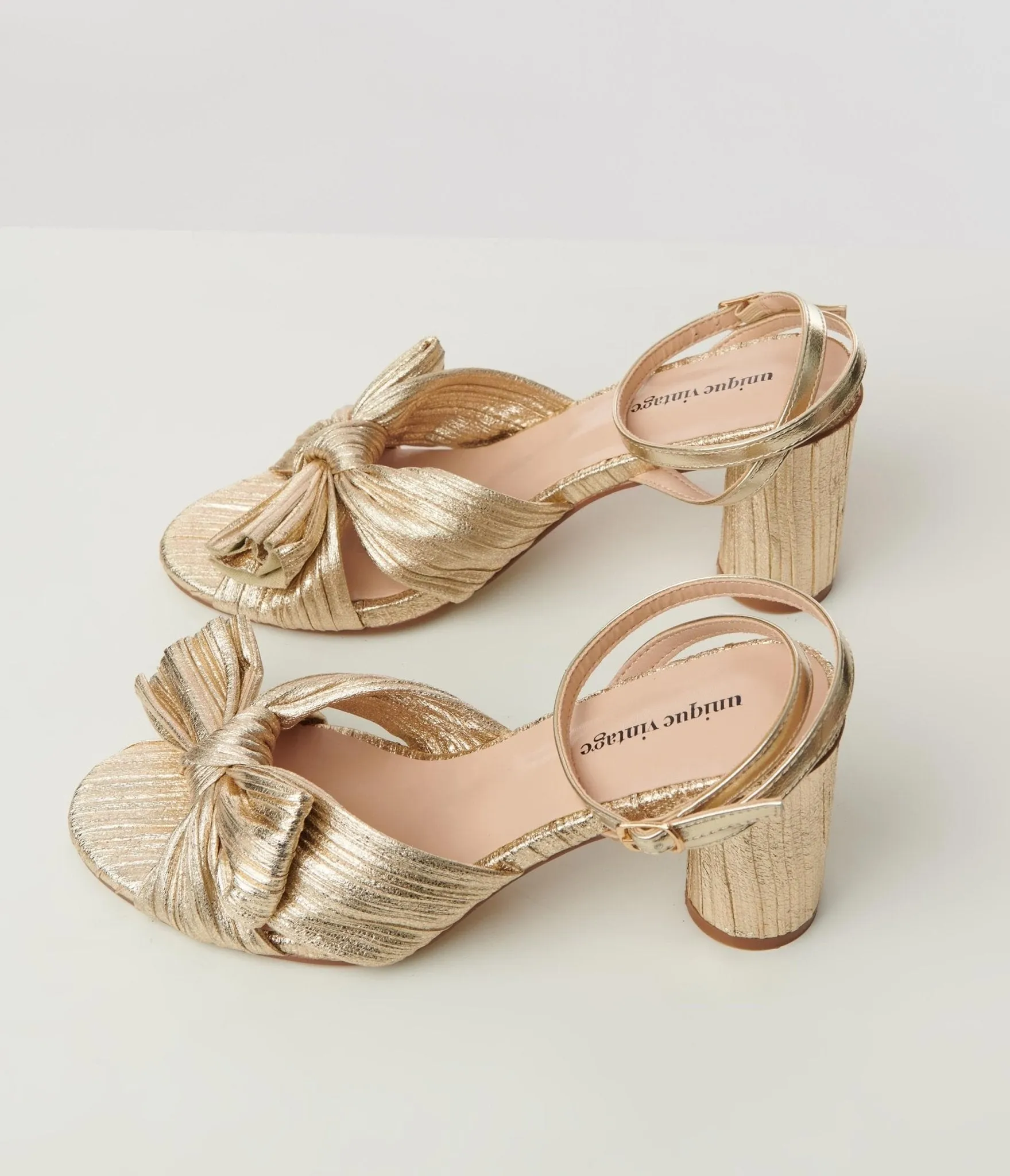 Unique Vintage Golden Slingback Bow Heel sold by Unique Vintage product image thumbnail 3