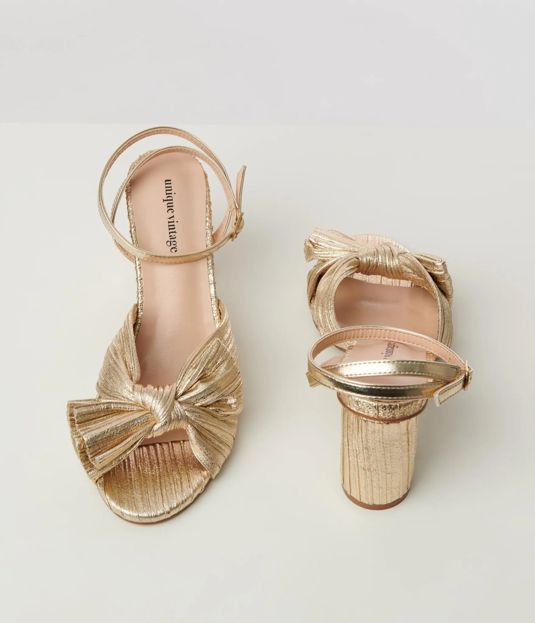 Unique Vintage Golden Slingback Bow Heel sold by Unique Vintage product image thumbnail 4