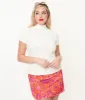 Smak Parlour White Textured Turtleneck Knit Top sold by Unique Vintage