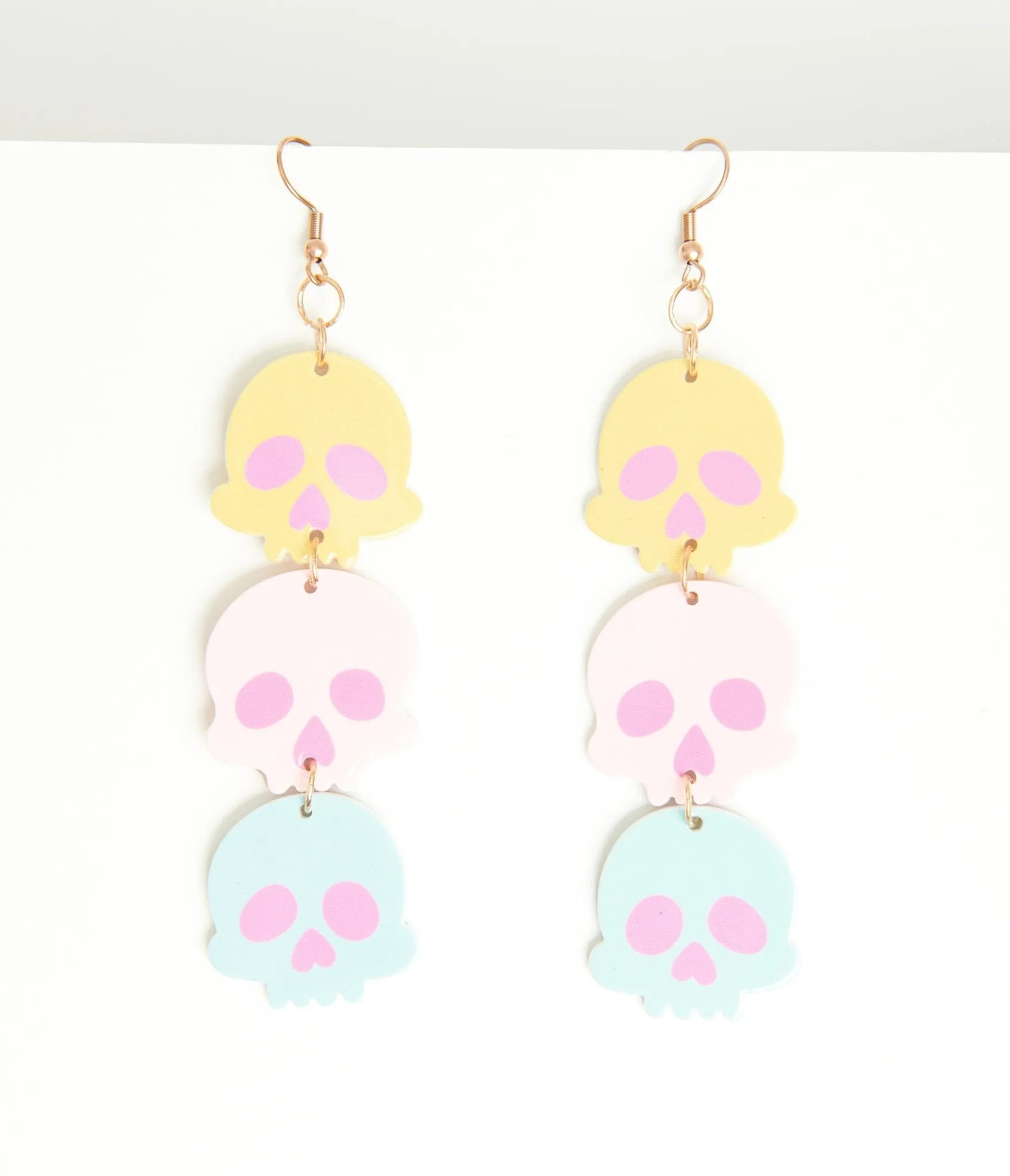 Pastel Candy Coated Skull Earrings sold by Unique Vintage