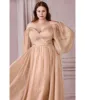 Ladivine by Cinderella Divine Plus Size Champagne Chiffon Sweetheart Bridesmaid Goddess Gown sold by Unique Vintage