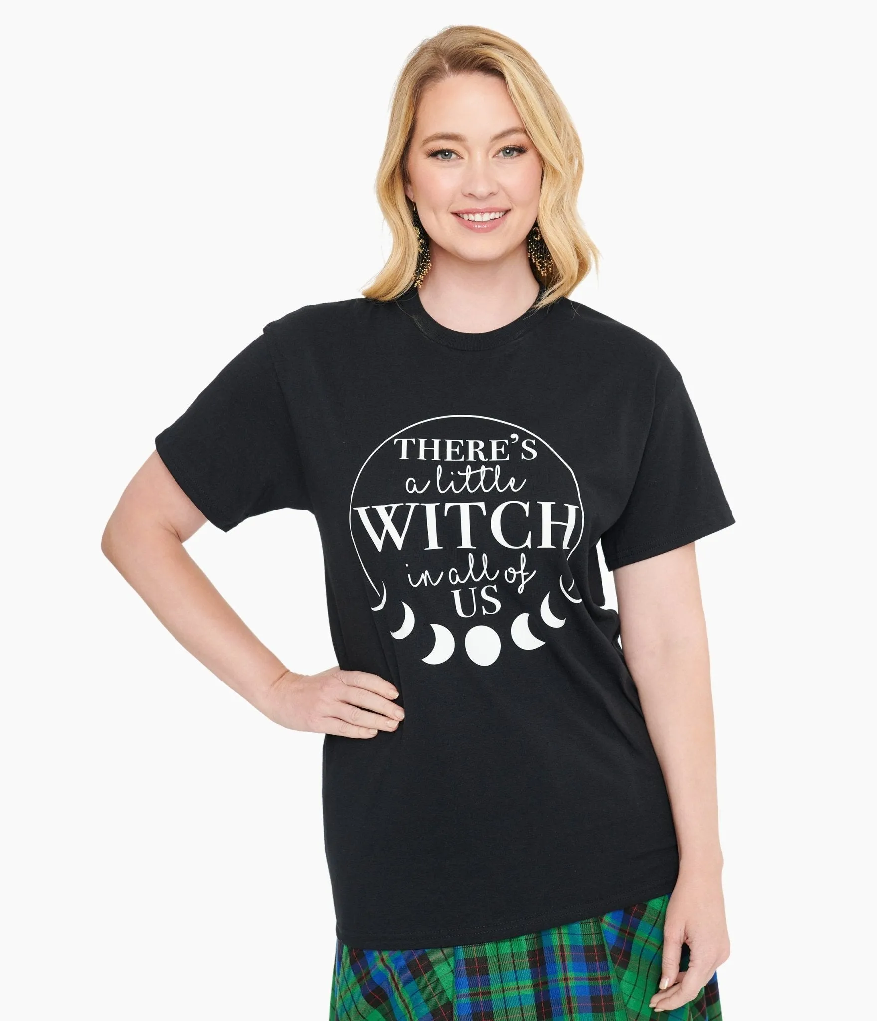 Wickedly Divine Shop Black There's A Little Witch In All Of Us Unisex Graphic Tee sold by Unique Vintage product image thumbnail 3