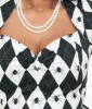 Hell Bunny Plus Size Black & White Argyle Spider Print Regina Fit & Flare Dress sold by Unique Vintage