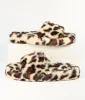 Leopard Print Fuzzy Slippers sold by Unique Vintage