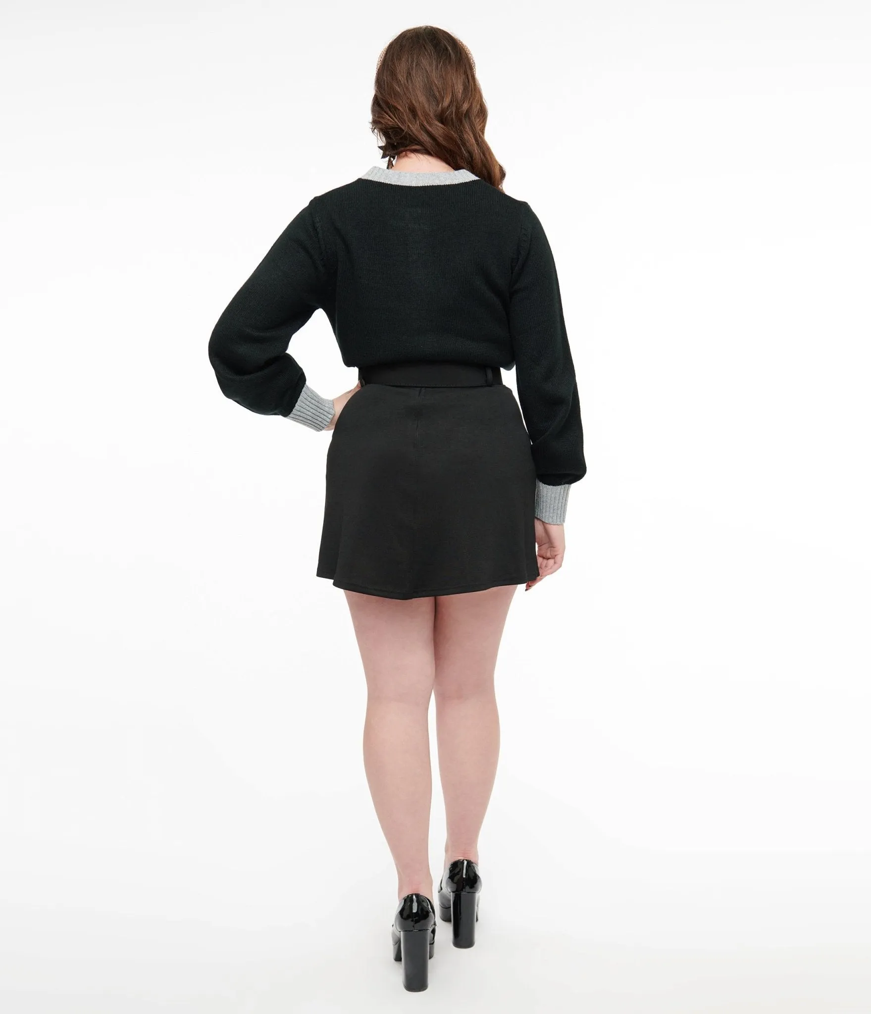 Smak Parlour 1960s Black & Silver Celestial Embroidered Easy Does It Mini Skirt sold by Unique Vintage product image thumbnail 3