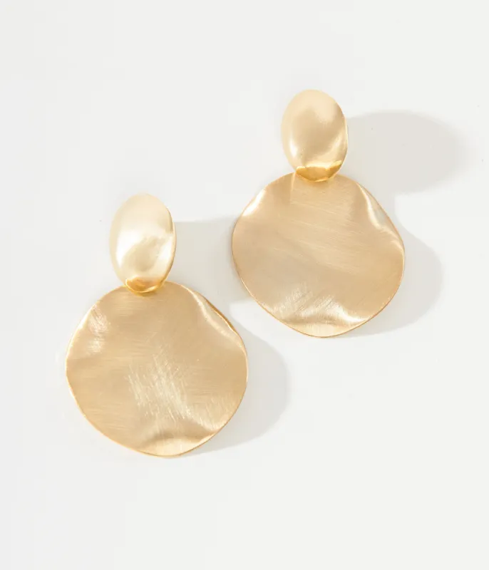 1930s Gold Circle Art Deco Earrings sold by Unique Vintage