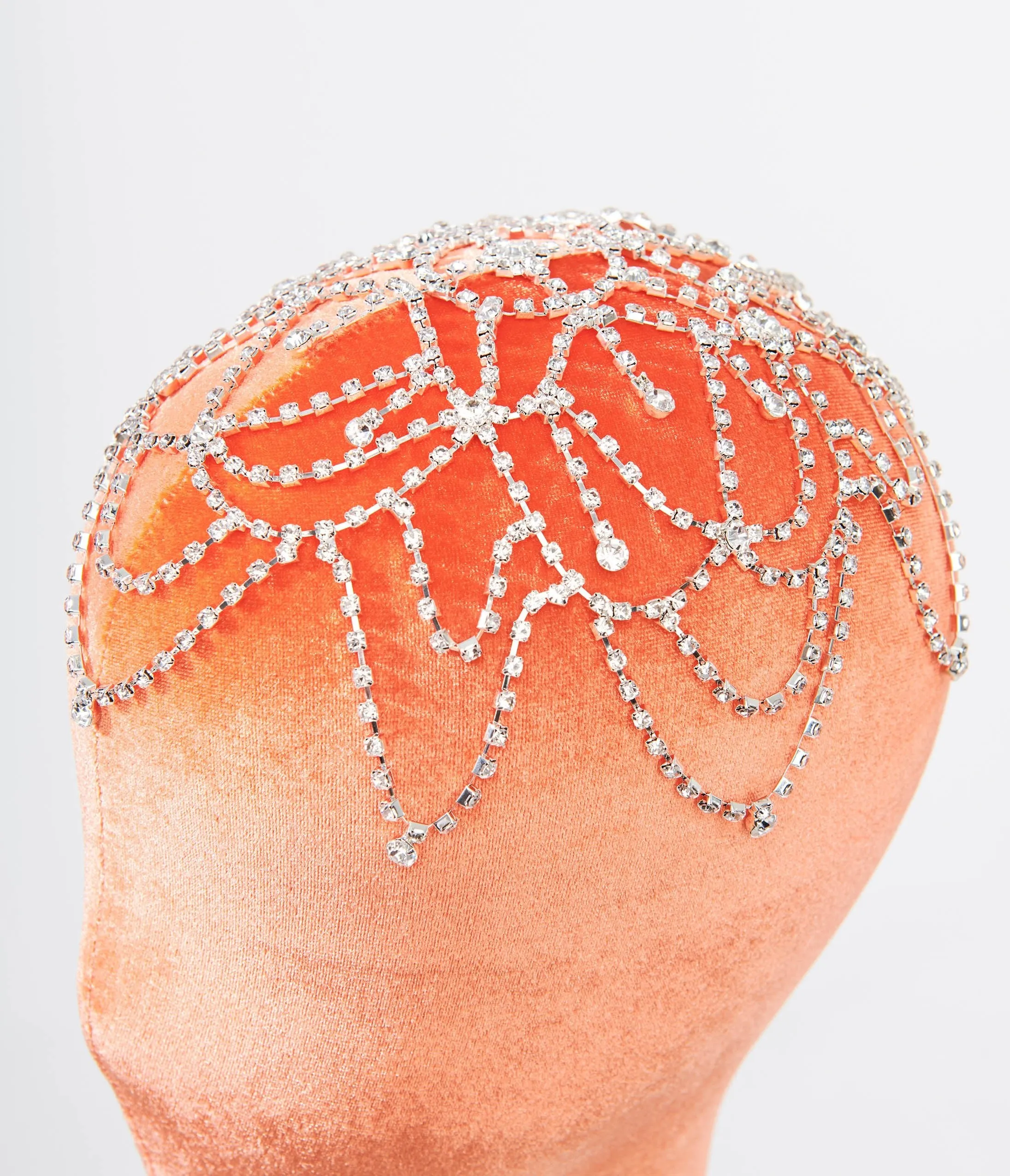Unique Vintage 1920s Rhinestone Flapper Curtain Headpiece sold by Unique Vintage product image thumbnail 2
