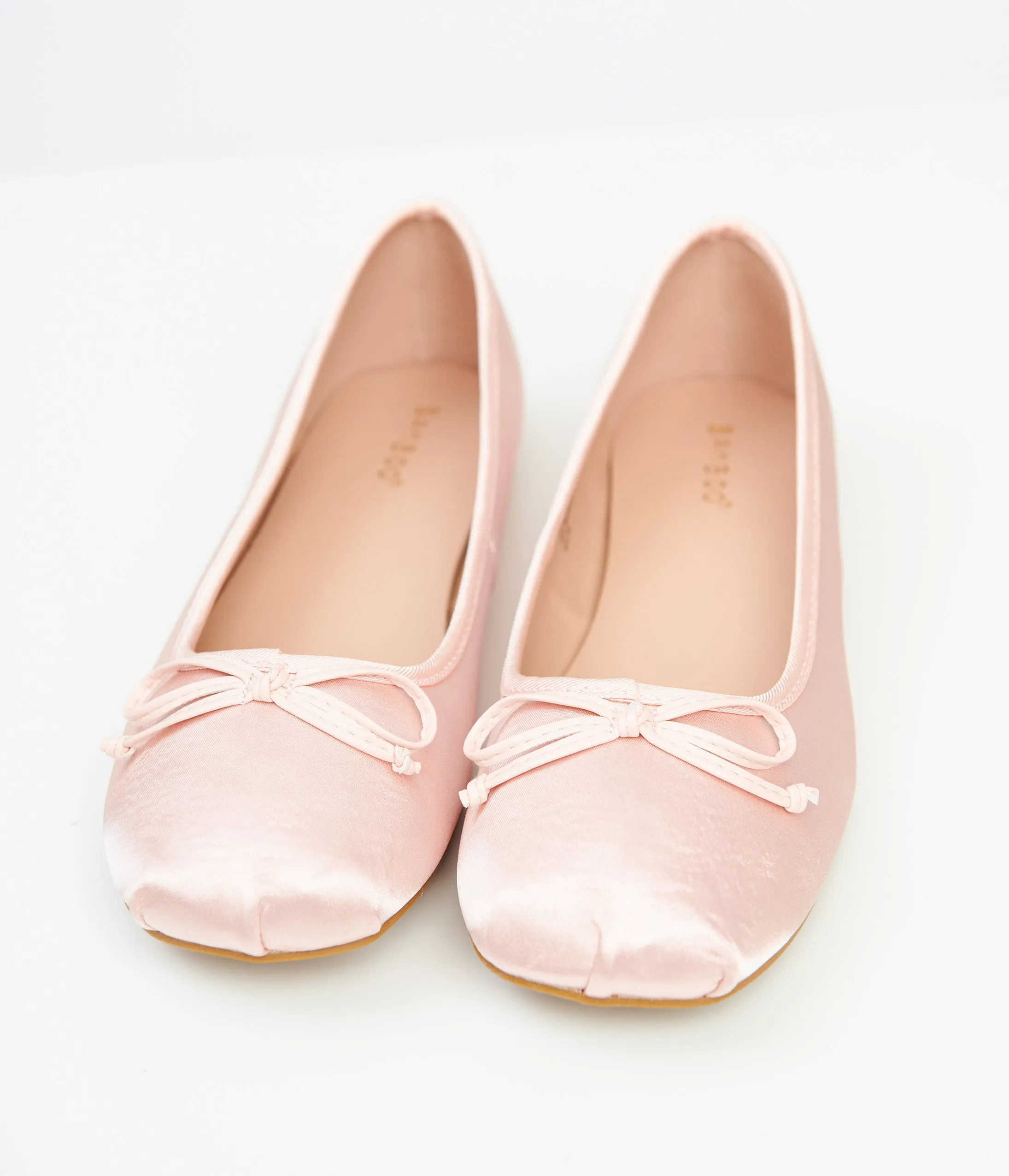 Y2K Light Pink Satin Ballet Flats sold by Unique Vintage
