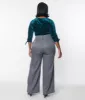 Unique Vintage Plus Size 1940s Grey Pinstripe High Waist Pants sold by Unique Vintage