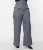 Unique Vintage Plus Size 1940s Grey Pinstripe High Waist Pants sold by Unique Vintage