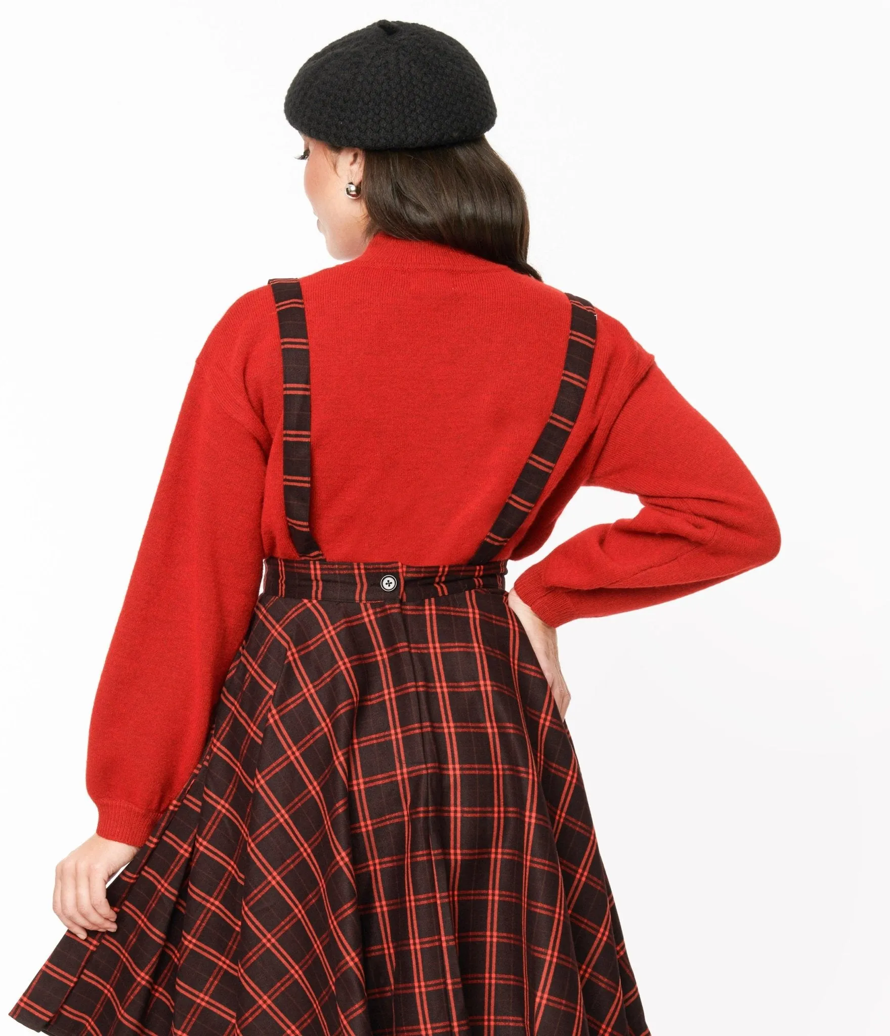 Red Christmas Sequin Mock Neck Sweater sold by Unique Vintage product image thumbnail 3