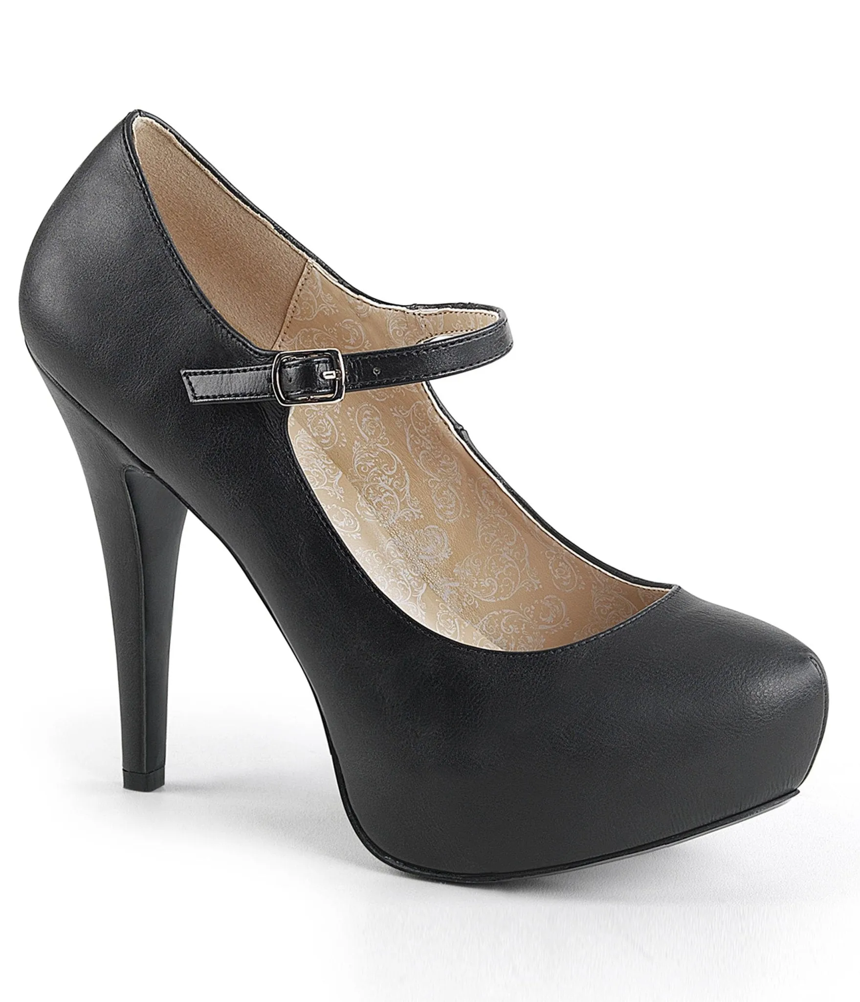 Black Leatherette Mary Jane Pumps sold by Unique Vintage