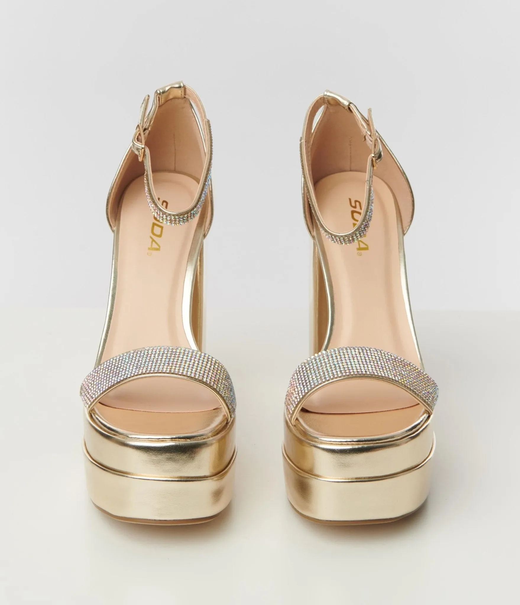Gold Metallic Platform Heels sold by Unique Vintage product image thumbnail 4