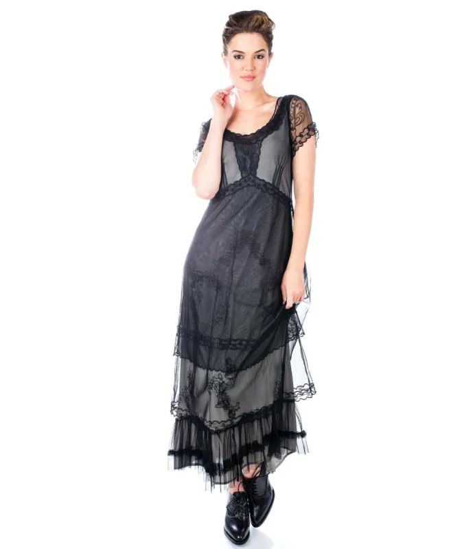 Nataya 1920s Style Black Flapper Dress sold by Unique Vintage