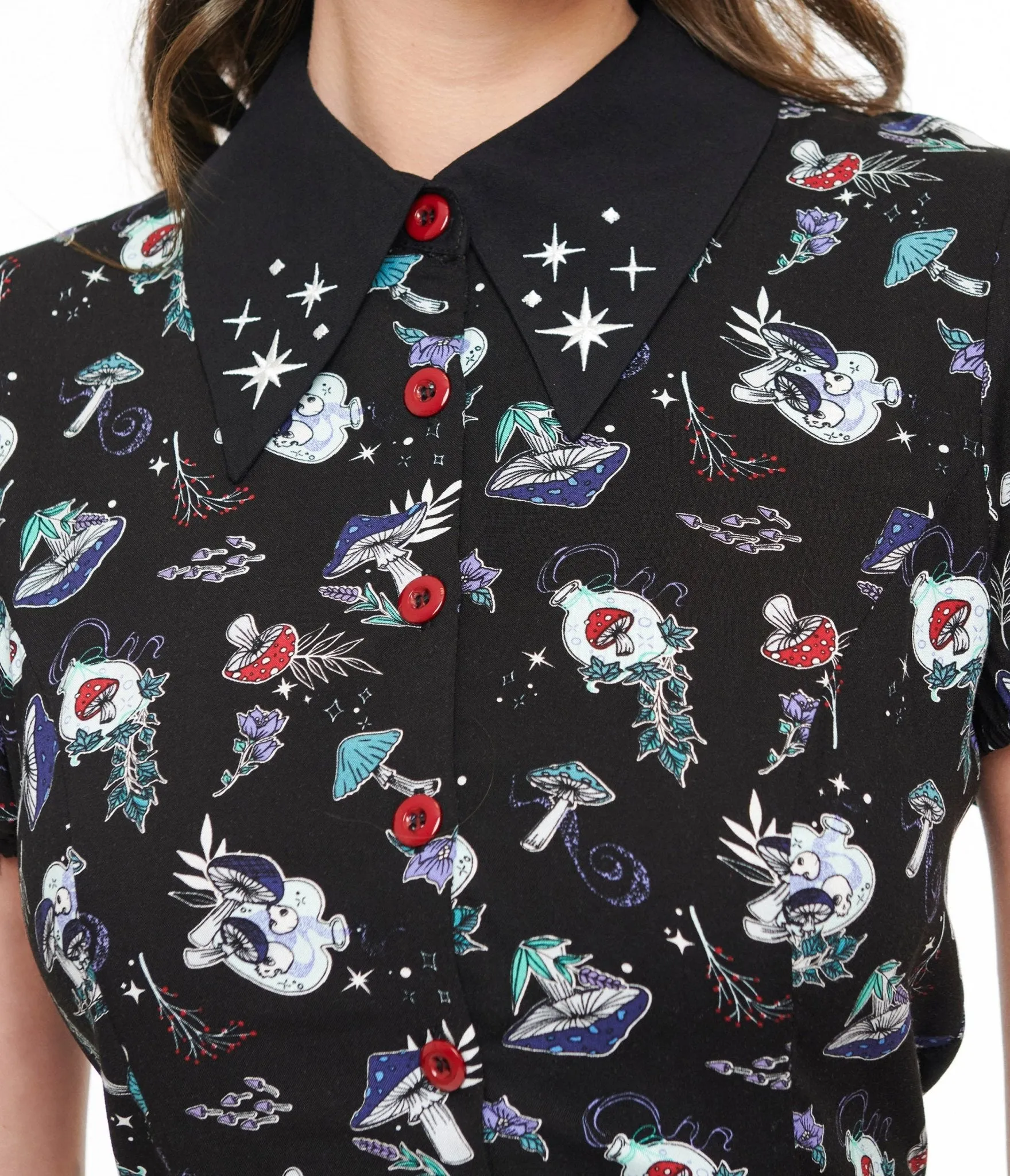 Hell Bunny Witchy Woodland Amanita Mini Dress sold by Unique Vintage product image thumbnail 2