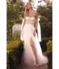 Ladivine by Cinderella Divine White Lace Bodice A-Line Ethereal Wedding Gown sold by Unique Vintage