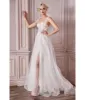 Ladivine by Cinderella Divine White Lace Bodice A-Line Ethereal Wedding Gown sold by Unique Vintage