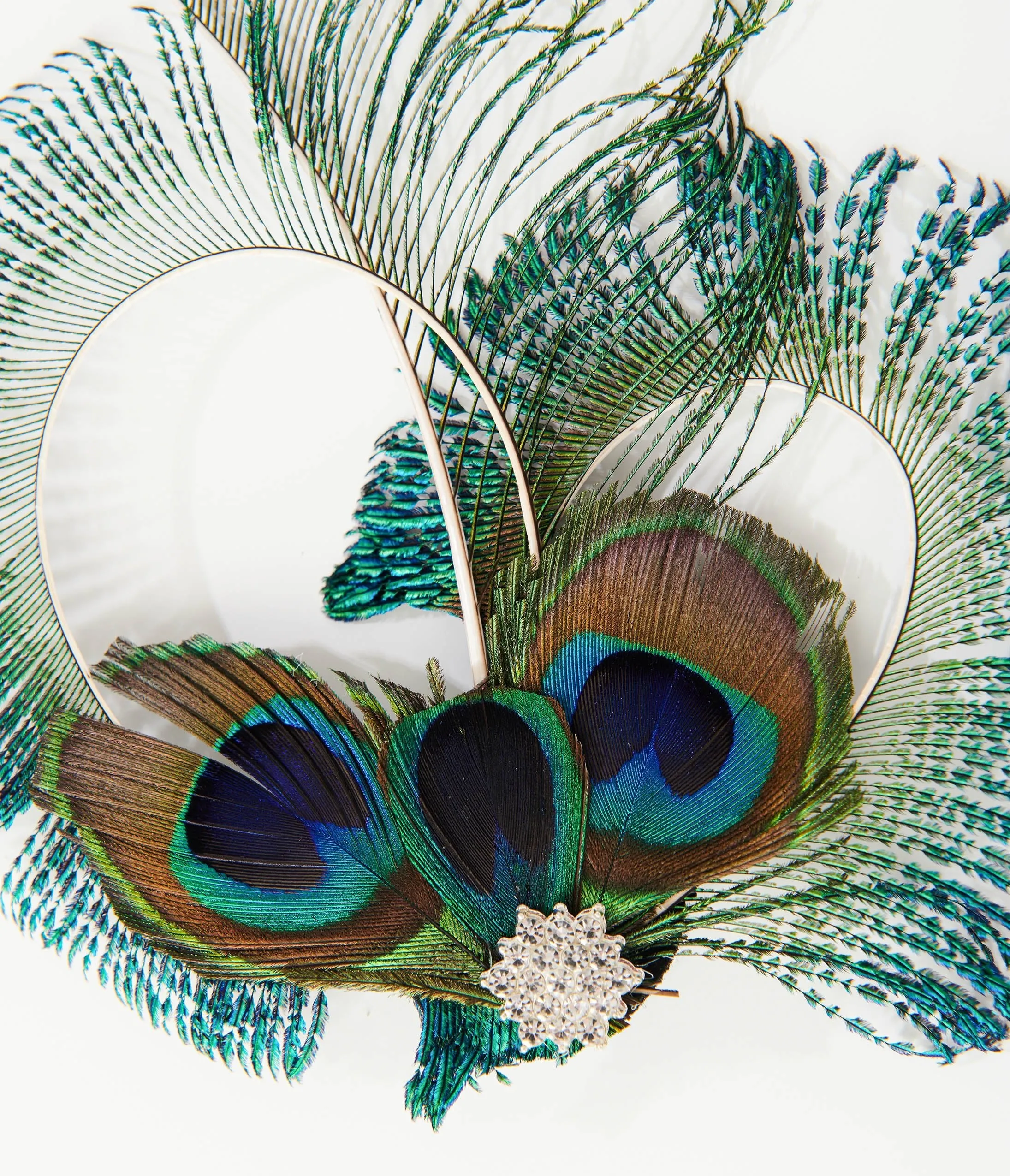 Unique Vintage 1920s Peacock Feather Hair Clip sold by Unique Vintage product image thumbnail 2