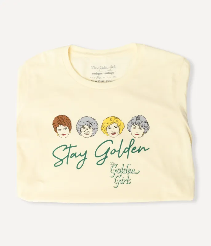 The Golden Girls x Unique Vintage Stay Golden Womens Graphic Tee sold by Unique Vintage