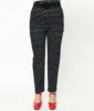 Collectif Black & White Polka Dot Belted Thea Pants sold by Unique Vintage