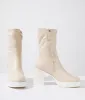 1970s Nude Platform Josephine Booties sold by Unique Vintage