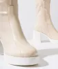 1970s Nude Platform Josephine Booties sold by Unique Vintage
