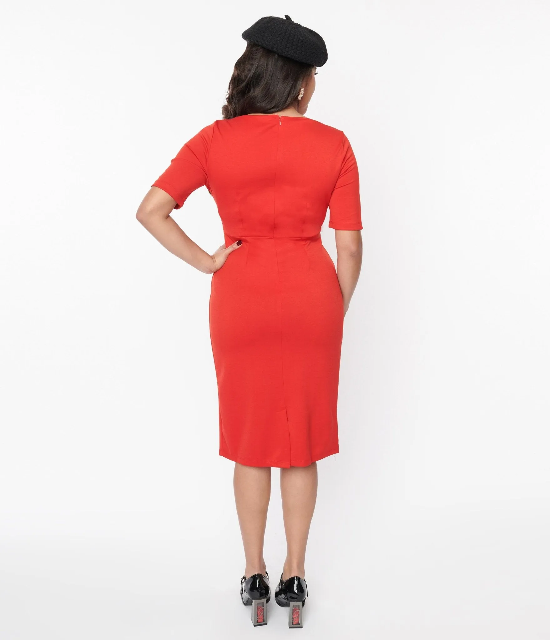 Lipstick Red Wiggle Dress sold by Unique Vintage product image thumbnail 3
