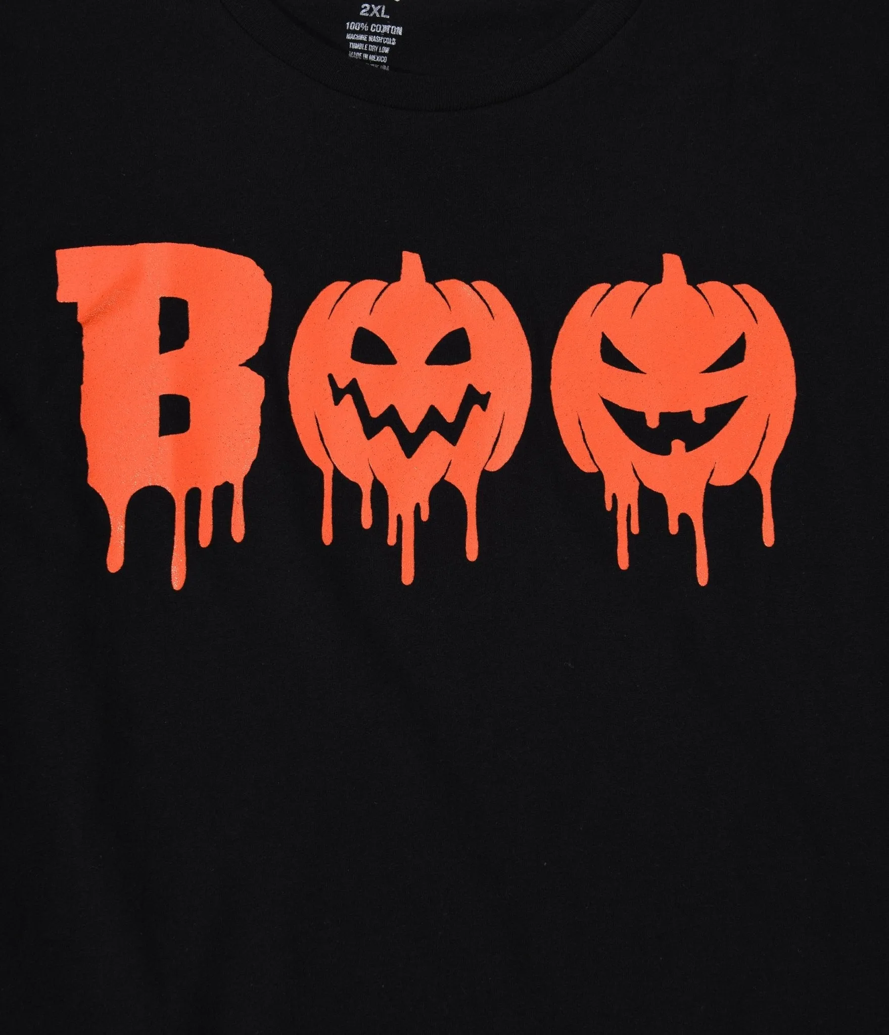 Black Boo Pumpkins Fitted Graphic Tee sold by Unique Vintage product image thumbnail 2