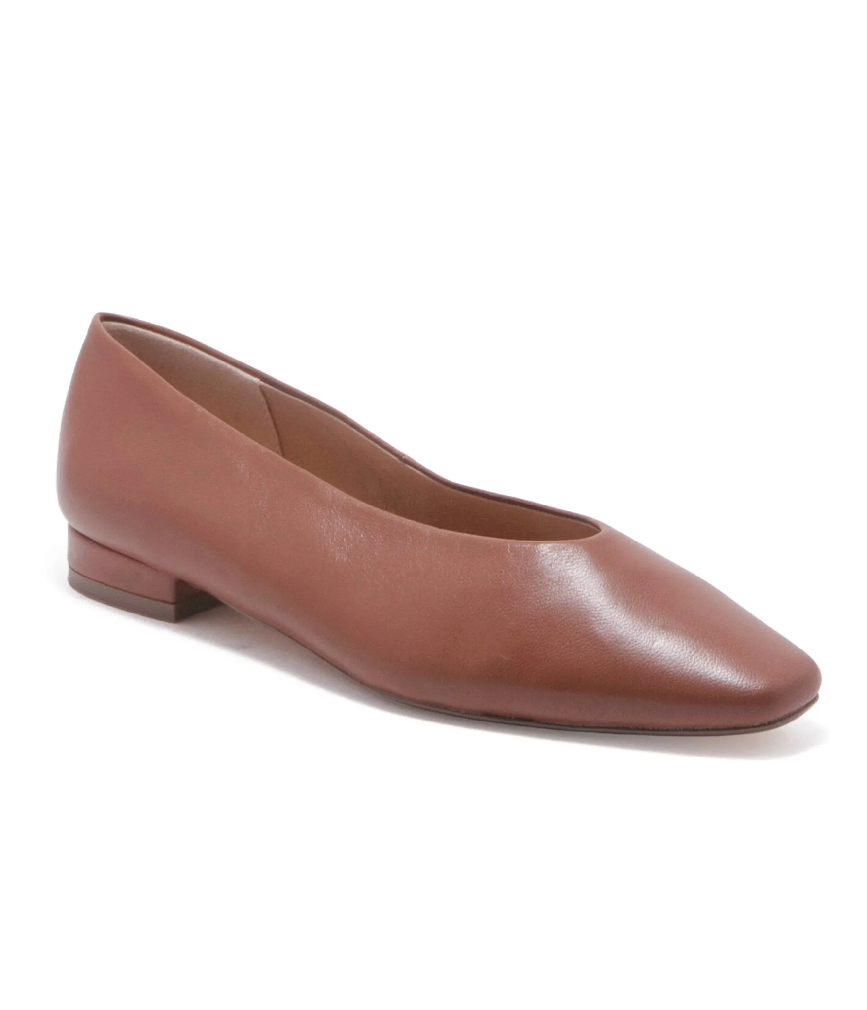 Chelsea Crew Tan Leather Slick Flats sold by Unique Vintage
