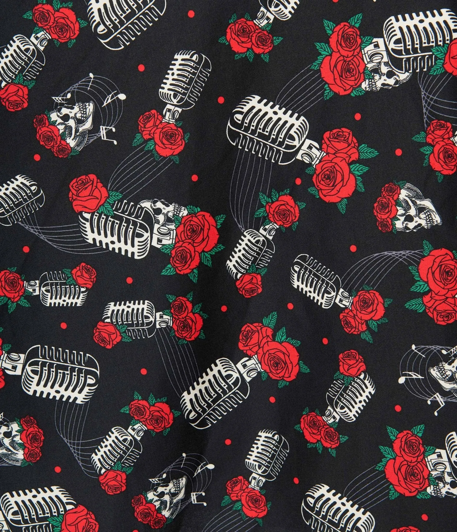 Black & Skull Rose Swing Skirt sold by Unique Vintage product image thumbnail 5