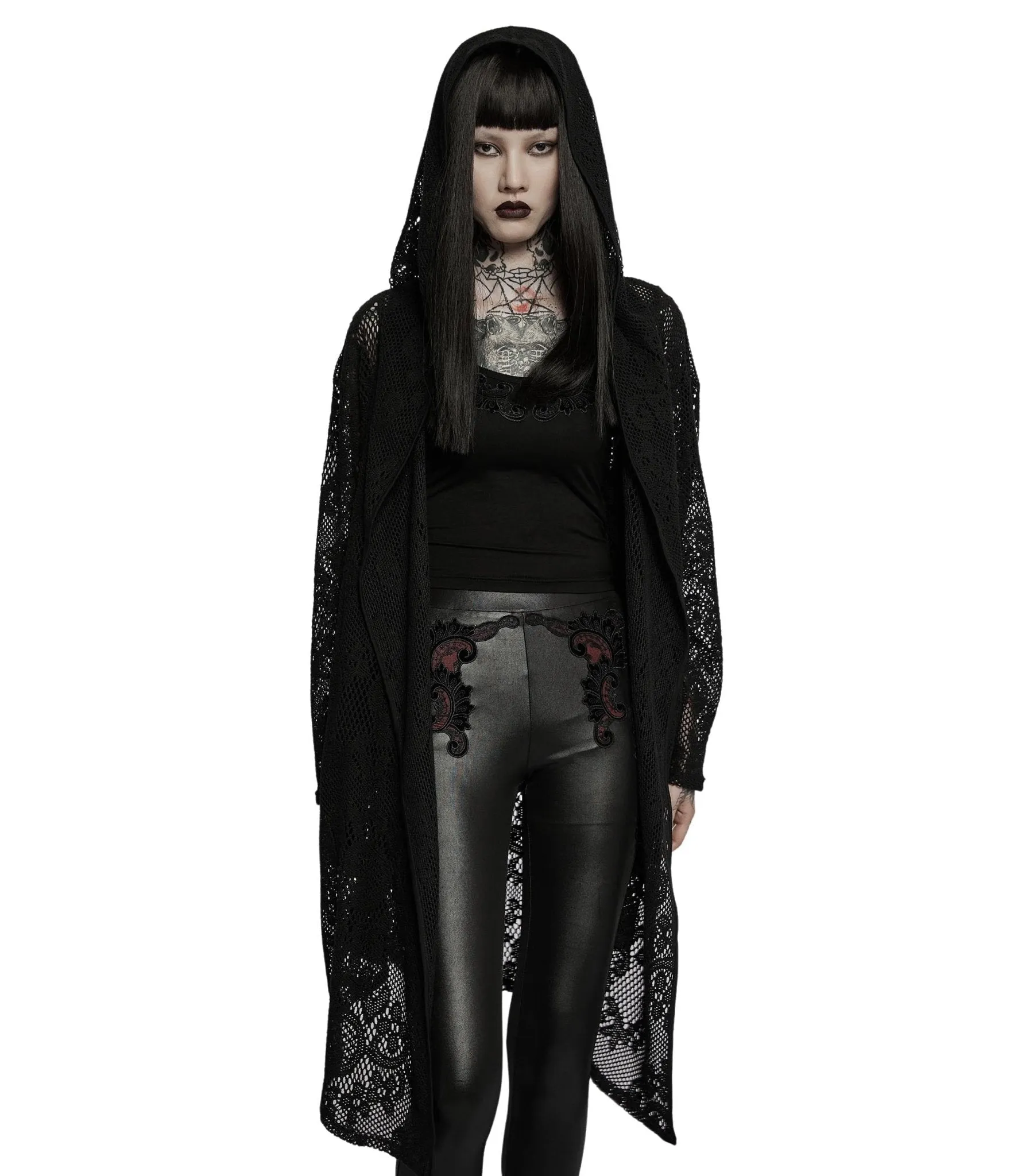 Black Laced Goth Jacket sold by Unique Vintage product image thumbnail 2