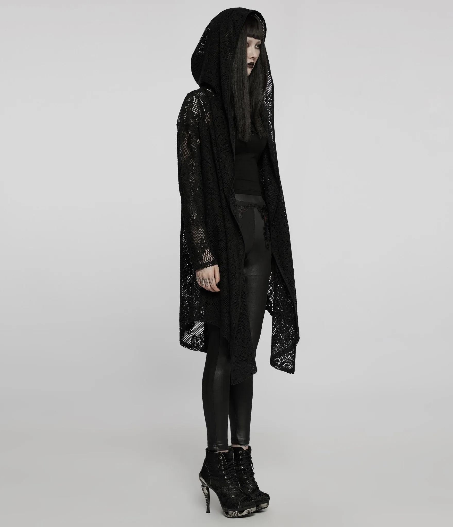 Black Laced Goth Jacket sold by Unique Vintage product image thumbnail 3