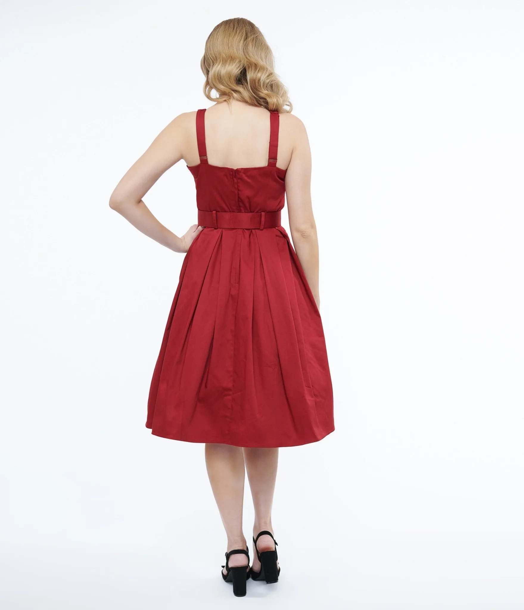 Collectif 1950s Red Dorothy Swing Dress sold by Unique Vintage product image thumbnail 2