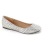 Silver Rhinestone Round Toe Flats sold by Unique Vintage