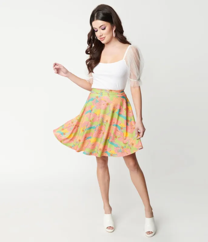 Smak Parlour Walk In The Park Print Sweet Talk Skirt sold by Unique Vintage