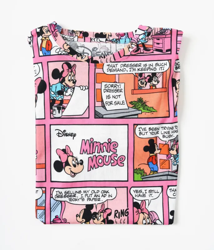 Cakeworthy Minnie Mouse Comic Unisex Graphic Tee sold by Unique Vintage